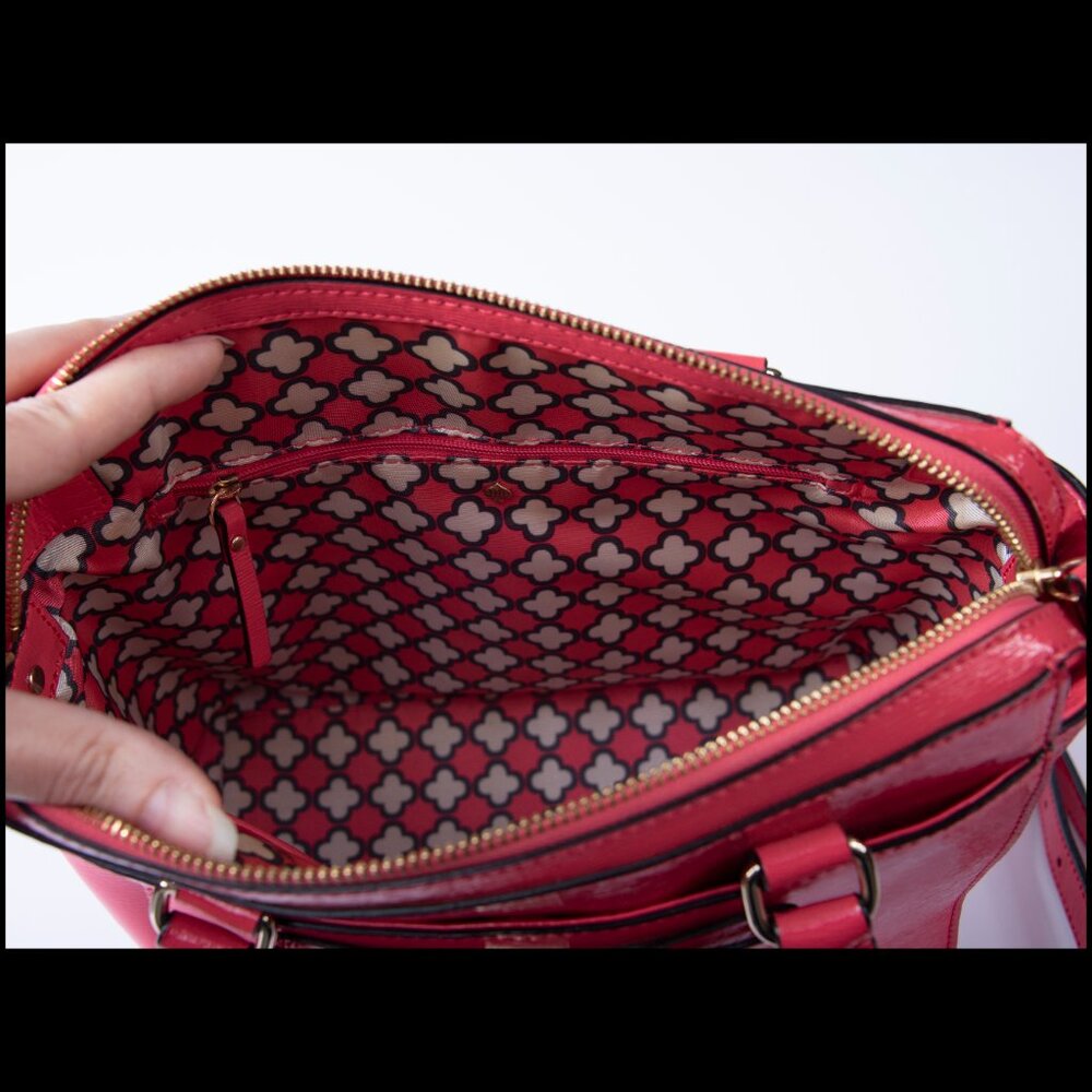 Kate Spade Beacon Court Jeanne Strawberry Patent Leather Satchel Purse EUC - Picture 7 of 8